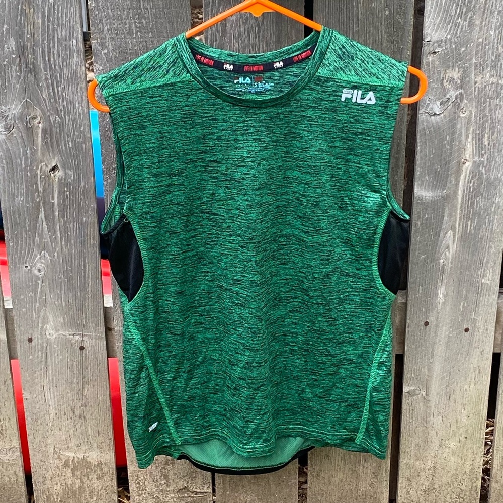 Fila Trudry Sleeveless Athletic Shirt S Green/Black
